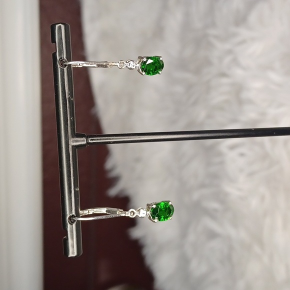 Colleen Lopez Jewelry - Colleen Lopez Sterling Emerald Earrings NIB